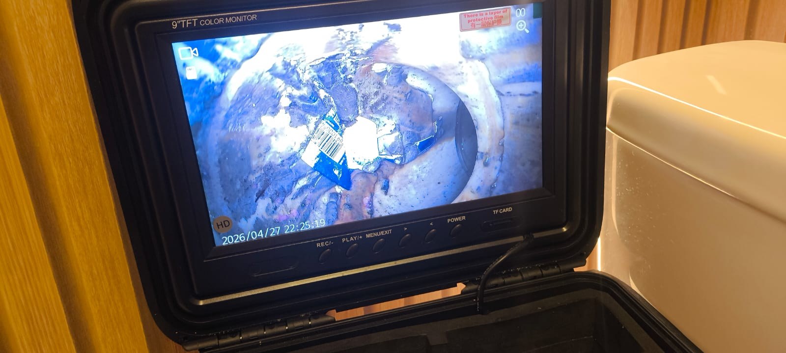 Equipamento de vídeo inspeção em atendimento Fazano